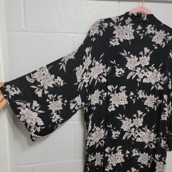 Spiritual Gangster Kimono Tie Front Cover One Size Rayon - Picture 11 of 12